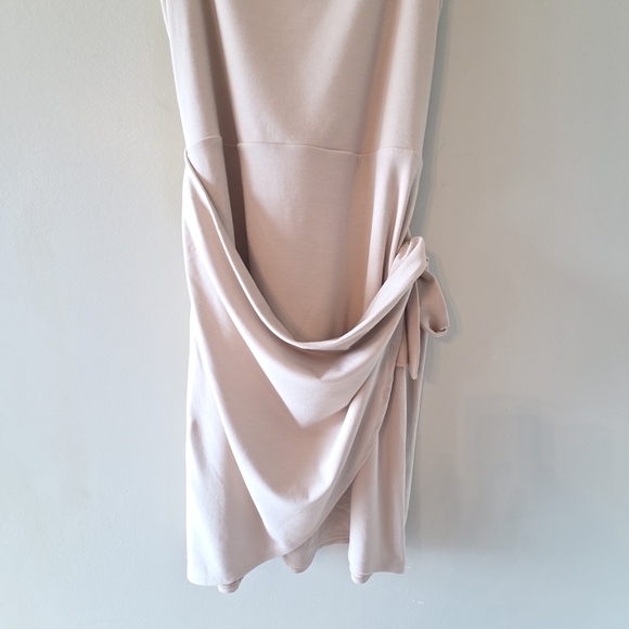 Aritzia Wilfred Saturn Sleeveless Casual Wrap Mini Dress Cream Size Large - Picture 8 of 14